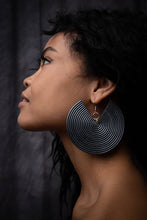 Load image into Gallery viewer, African Spiral Earrings / Grey
