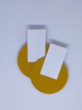 Load image into Gallery viewer, Egypt Earrings/ Mustard+White
