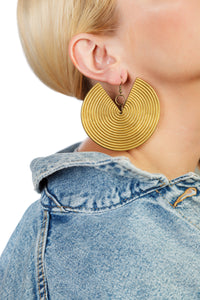 African Spiral Earrings / Gold