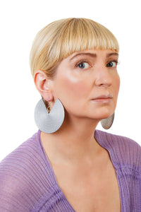 African Spiral Earrings/ Silver