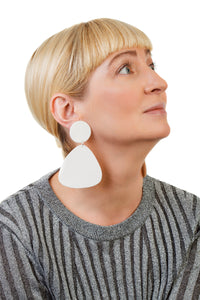 Bells Earrings / White