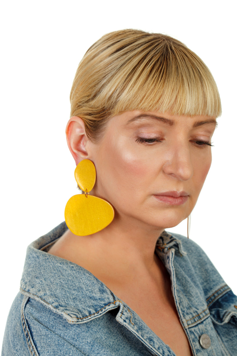 Pebbles Earrings/ Mustard